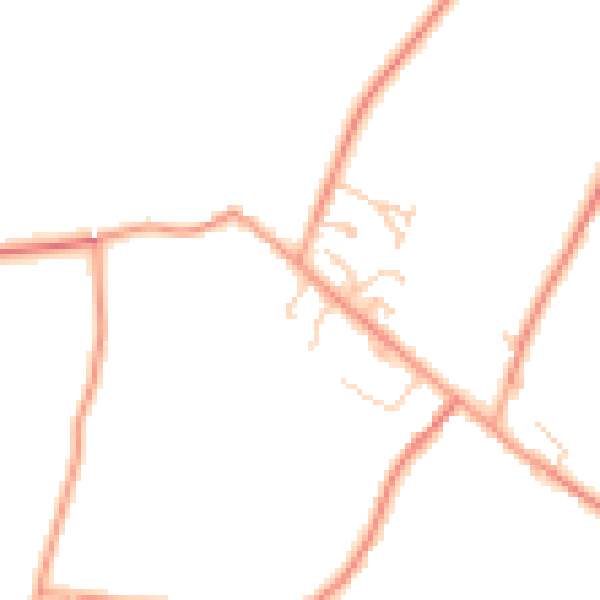 Daytime road noise heatmap for TN25 7GT