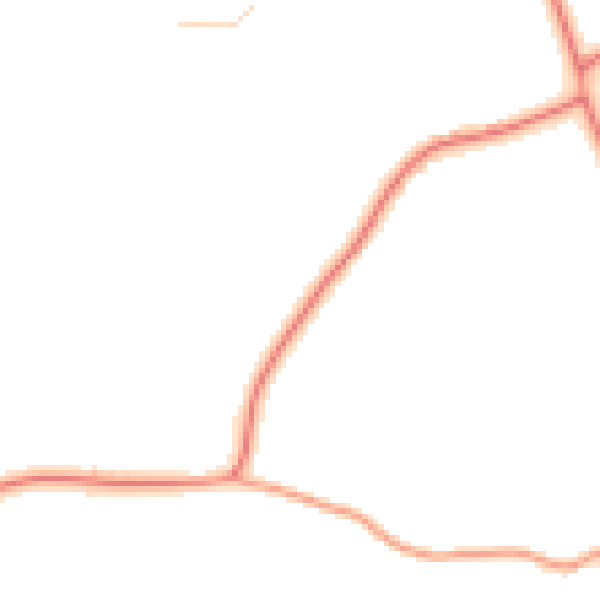 Daytime road noise heatmap for TN25 7JL