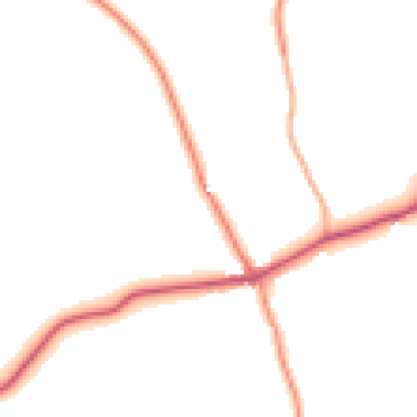 Daytime road noise heatmap for TN25 7JT