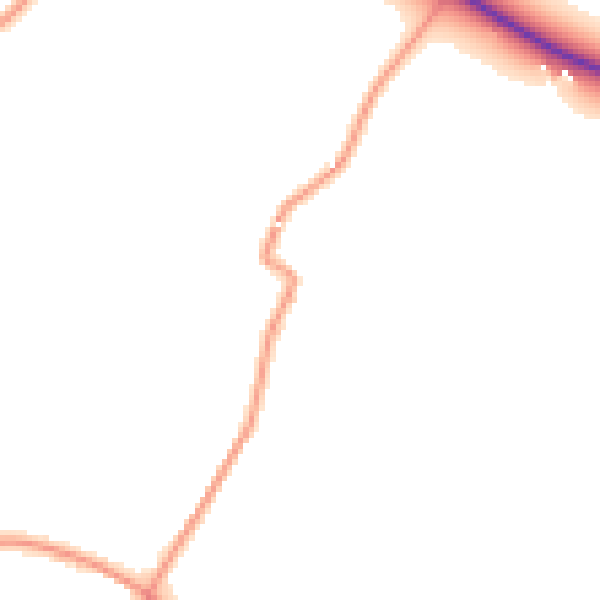 Daytime road noise heatmap for TN27 0AN