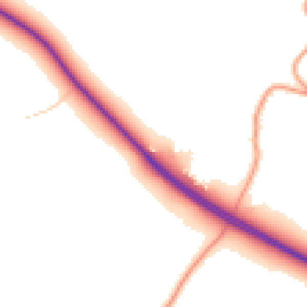 Daytime road noise heatmap for TN27 0DB