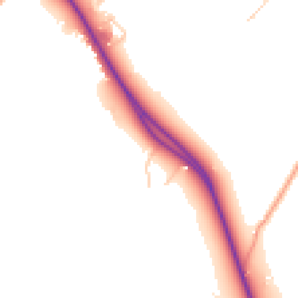 Daytime road noise heatmap for TN27 0EA