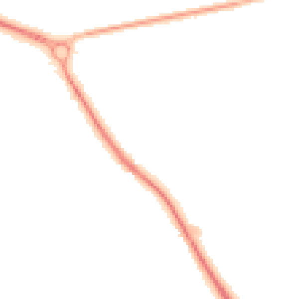 Night-time road noise heatmap for TN27 0JG