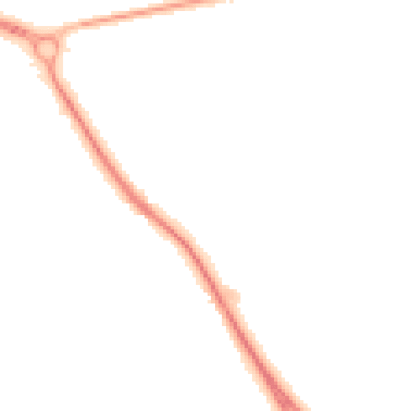 Night-time road noise heatmap for TN27 0JJ