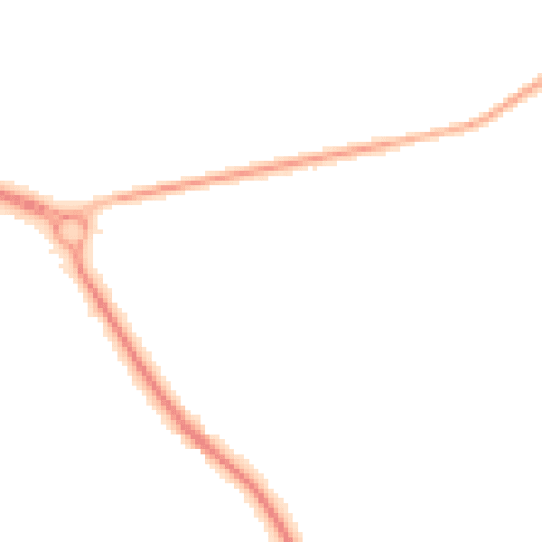 Night-time road noise heatmap for TN27 0LB