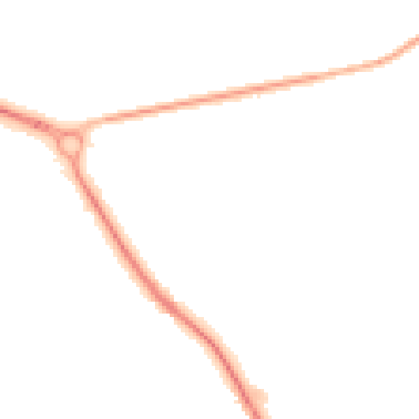 Night-time road noise heatmap for TN27 0LS