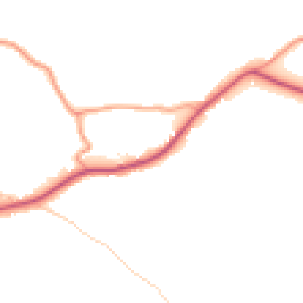 Daytime road noise heatmap for TN27 0NF
