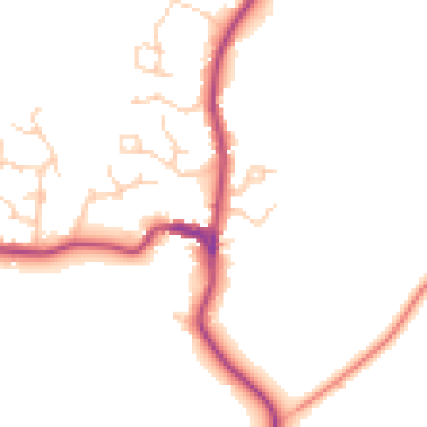 Daytime road noise heatmap for TN27 8AF