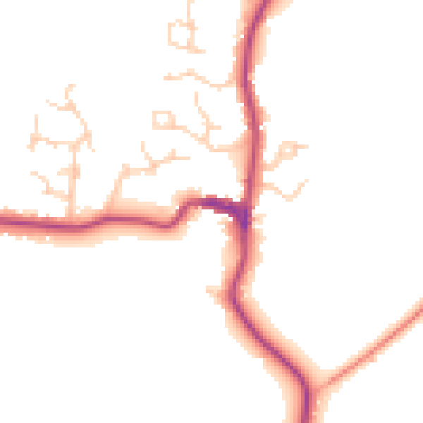 Daytime road noise heatmap for TN27 8AL