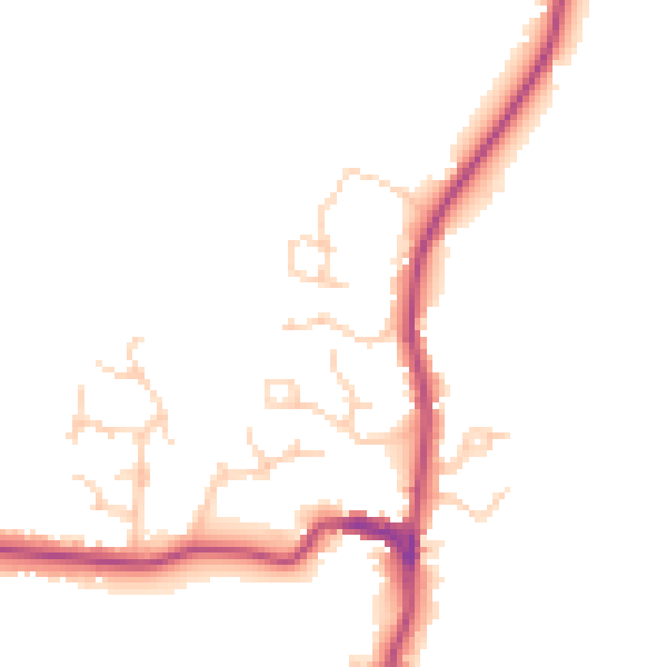 Daytime road noise heatmap for TN27 8DE