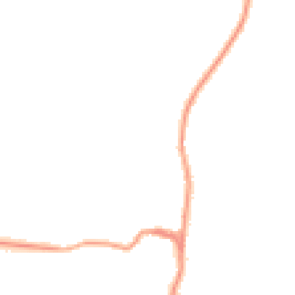 Night-time road noise heatmap for TN27 8DE