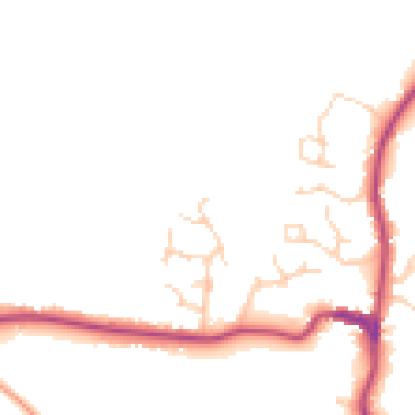 Daytime road noise heatmap for TN27 8HP