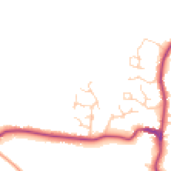 Daytime road noise heatmap for TN27 8HS