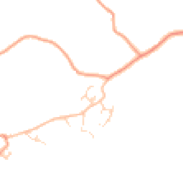 Daytime road noise heatmap for TN27 8NY
