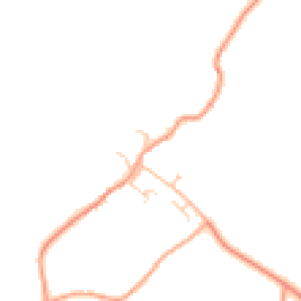 Daytime road noise heatmap for TN27 9DJ