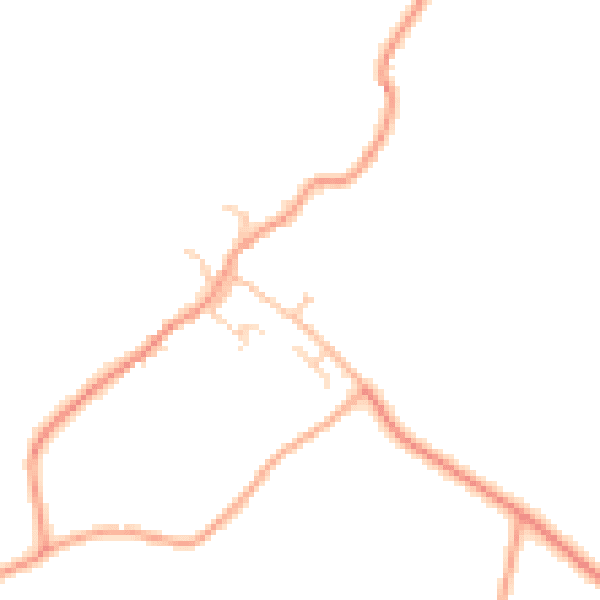 Daytime road noise heatmap for TN27 9DZ