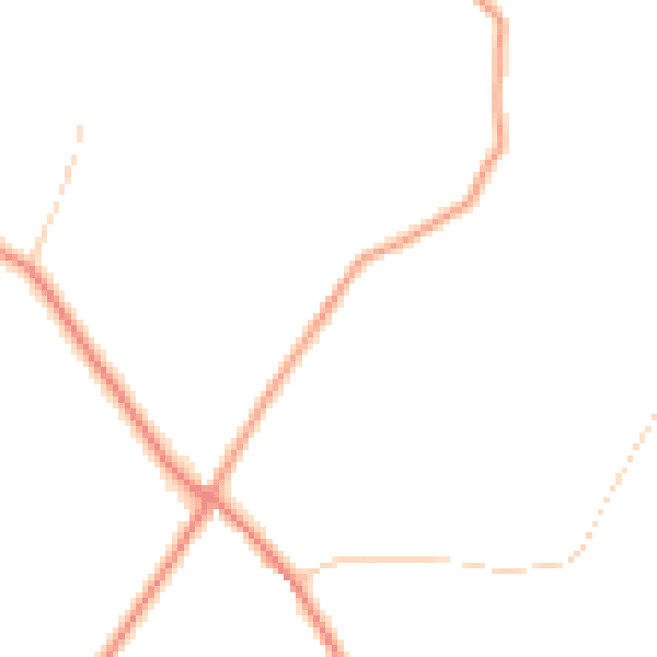 Daytime road noise heatmap for TN27 9EY