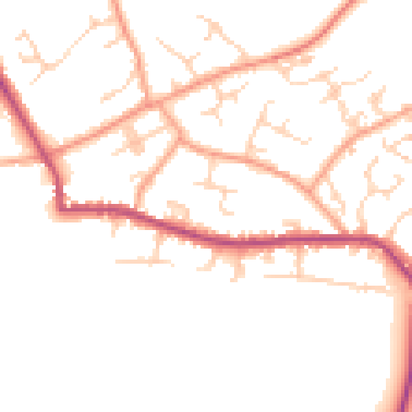 Daytime road noise heatmap for TN27 9SF