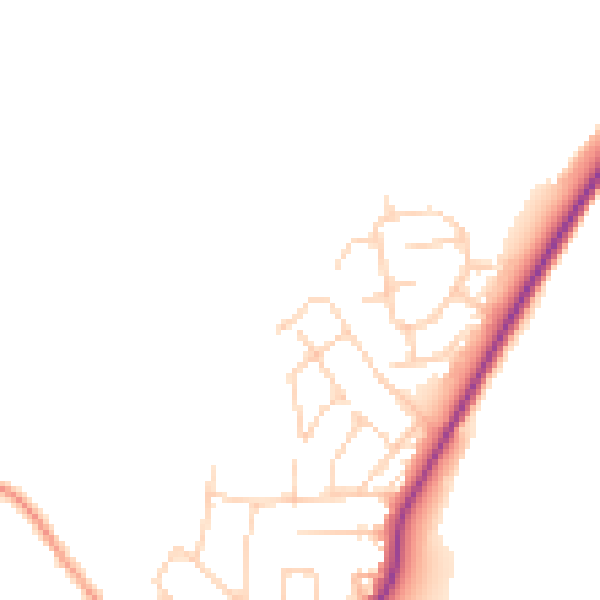 Daytime road noise heatmap for TN29 0AB