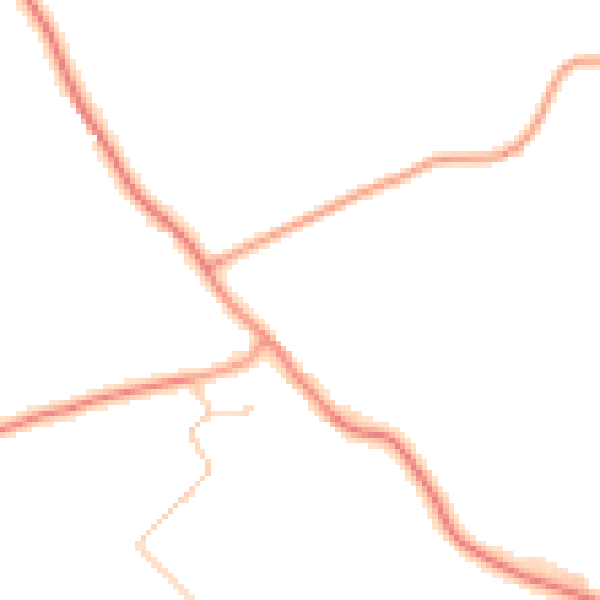 Daytime road noise heatmap for TN29 0AR