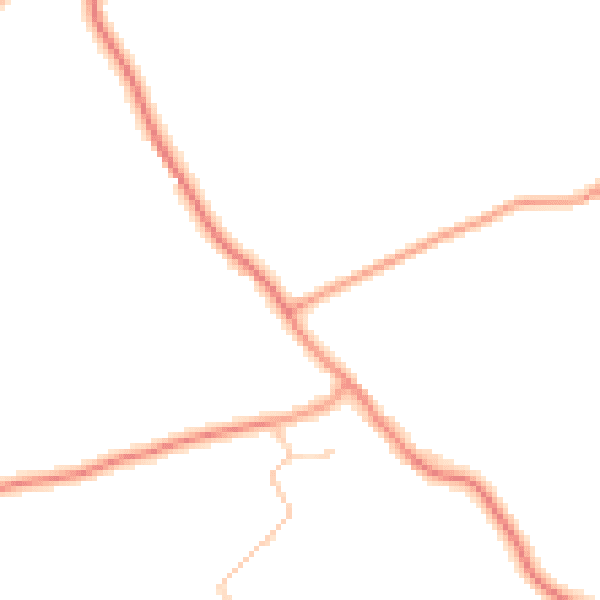 Daytime road noise heatmap for TN29 0AS