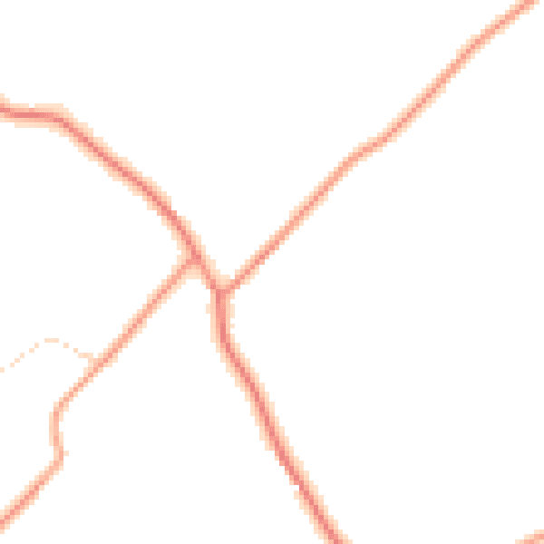 Daytime road noise heatmap for TN29 0AX