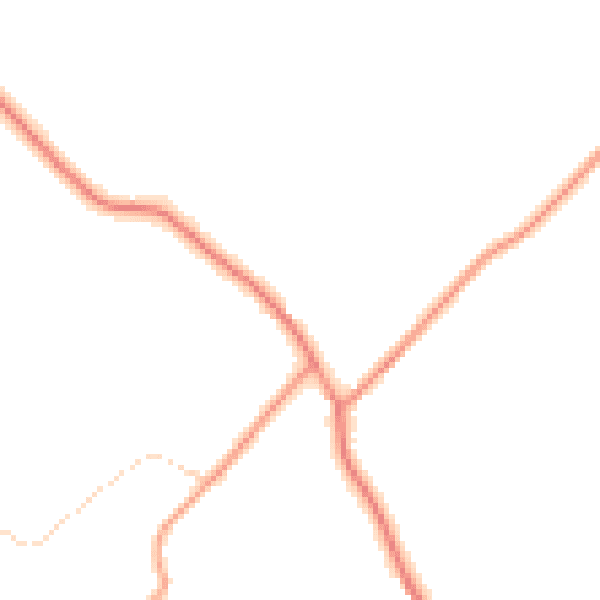 Daytime road noise heatmap for TN29 0AZ