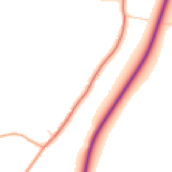 Daytime road noise heatmap for TN29 0BG