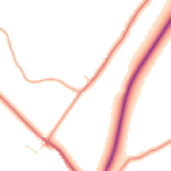 Daytime road noise heatmap for TN29 0BL