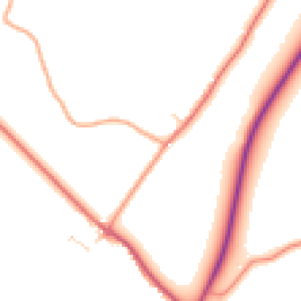 Daytime road noise heatmap for TN29 0BN