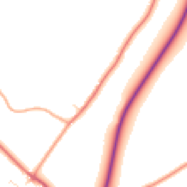 Daytime road noise heatmap for TN29 0BQ