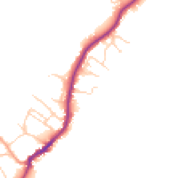 Daytime road noise heatmap for TN29 0LA