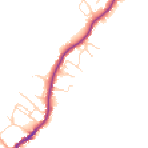Daytime road noise heatmap for TN29 0LG