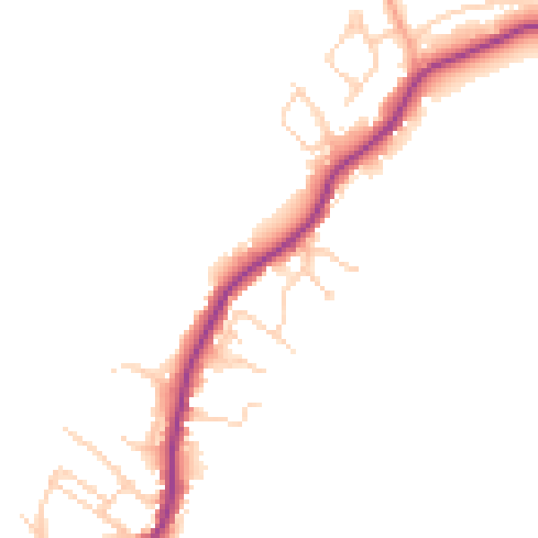 Daytime road noise heatmap for TN29 0LN