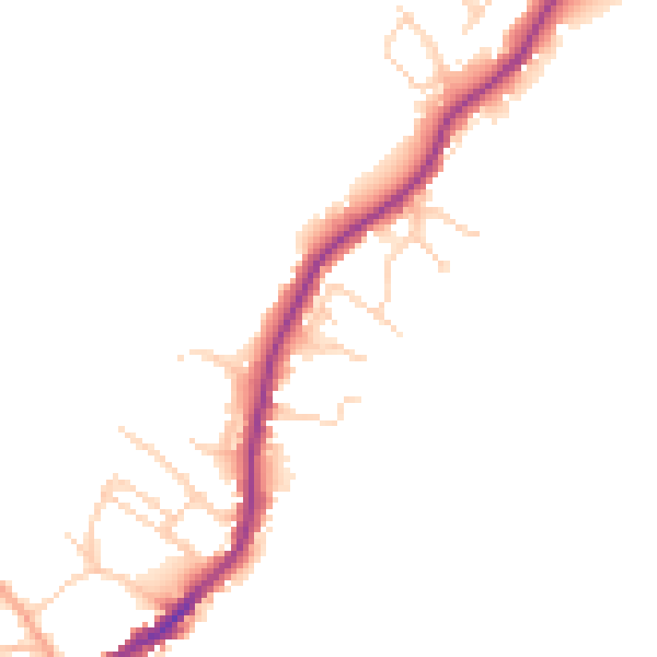 Daytime road noise heatmap for TN29 0LQ