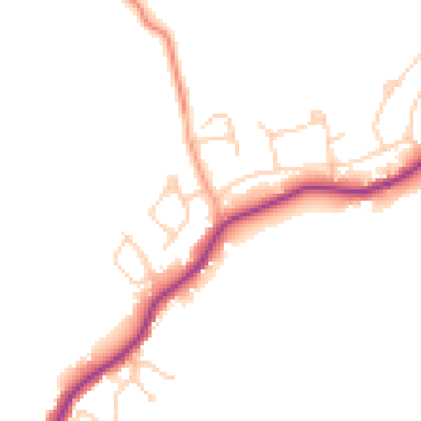 Daytime road noise heatmap for TN29 0LX
