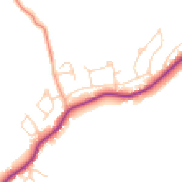 Daytime road noise heatmap for TN29 0LY