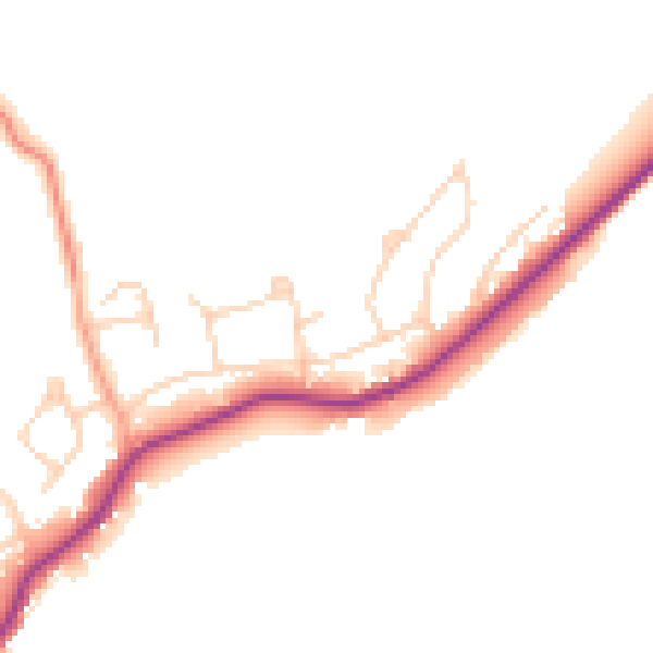 Daytime road noise heatmap for TN29 0ND