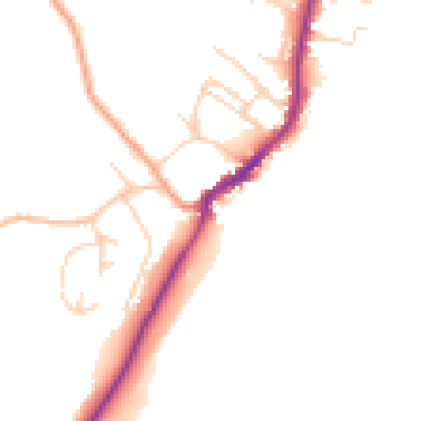 Daytime road noise heatmap for TN29 0NG