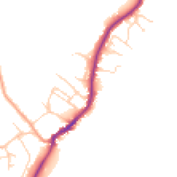 Daytime road noise heatmap for TN29 0NP