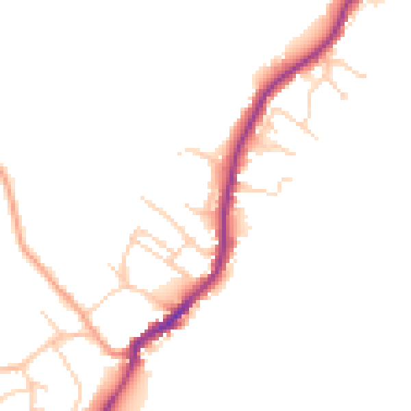 Daytime road noise heatmap for TN29 0NQ