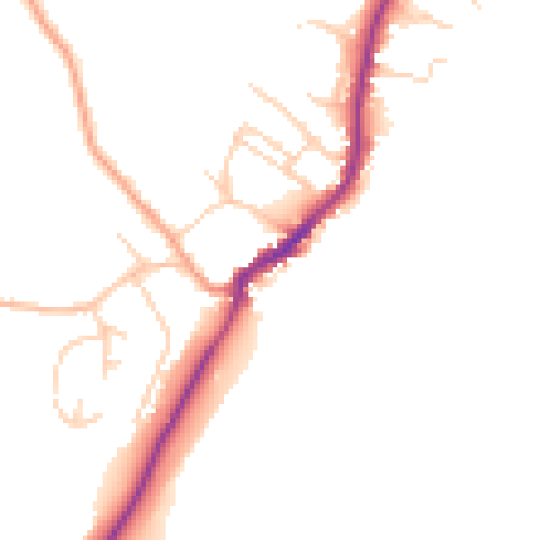 Daytime road noise heatmap for TN29 0NT