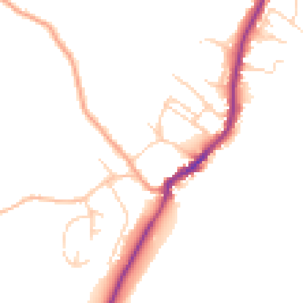 Daytime road noise heatmap for TN29 0NX