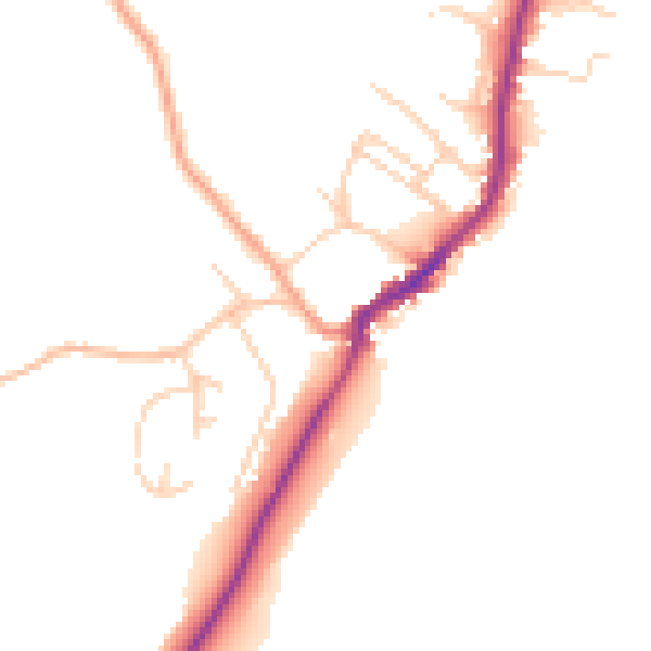 Daytime road noise heatmap for TN29 0NY