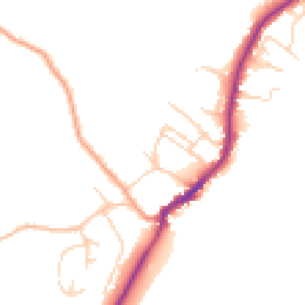 Daytime road noise heatmap for TN29 0PB