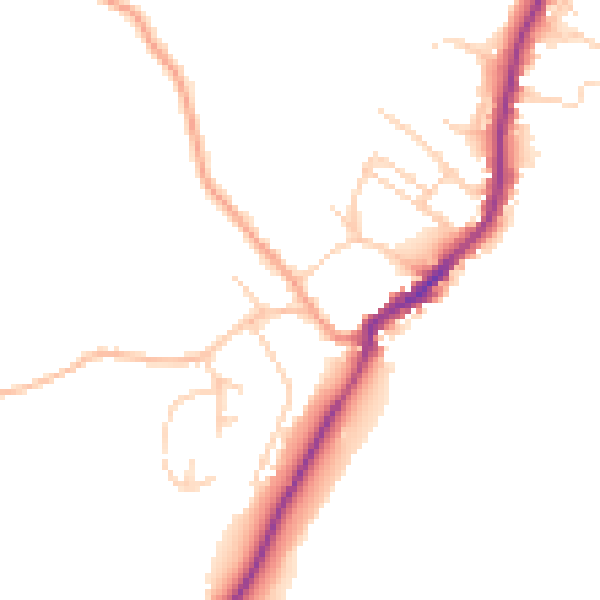 Daytime road noise heatmap for TN29 0PD