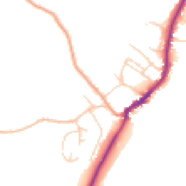 Daytime road noise heatmap for TN29 0PR