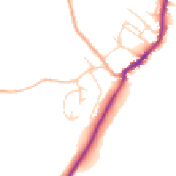 Daytime road noise heatmap for TN29 0PS