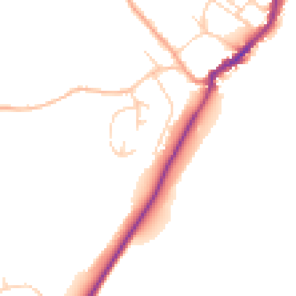 Daytime road noise heatmap for TN29 0PU