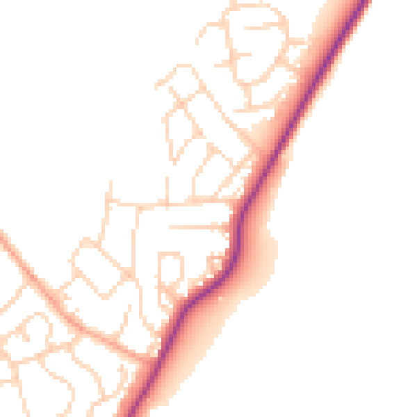 Daytime road noise heatmap for TN29 0RF